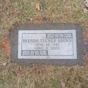 Grey Granite Single Marker with Block Dogwood Design