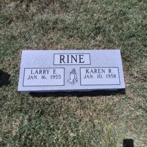 Georgia Grey Granite Double Bevel Marker with Praying Hands